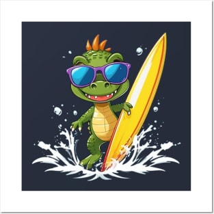 Croc Surfer Posters and Art